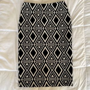 Tribal print pencil skirt
